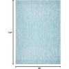 SAFAVIEH Washable Rug Outdoor Courtyard Collection – 10′ x 14′, Grey, Non-Shedding & Easy Cleaning, Ideal for Patio, Backyard, Mudroom (CY8520-36811)(Aqua/Aqua)