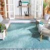 SAFAVIEH Washable Rug Outdoor Courtyard Collection – 10′ x 14′, Grey, Non-Shedding & Easy Cleaning, Ideal for Patio, Backyard, Mudroom (CY8520-36811)(Aqua/Aqua)