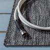 SAFAVIEH Washable Rug Outdoor Courtyard Collection – 10′ x 14′, Grey, Non-Shedding & Easy Cleaning, Ideal for Patio, Backyard, Mudroom (CY8520-36811)(Black/Grey)