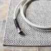 SAFAVIEH Washable Rug Outdoor Courtyard Collection – 10′ x 14′, Grey, Non-Shedding & Easy Cleaning, Ideal for Patio, Backyard, Mudroom (CY8520-36811)(Grey)