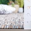 SAFAVIEH Washable Rug Outdoor Courtyard Collection – 10′ x 14′, Grey, Non-Shedding & Easy Cleaning, Ideal for Patio, Backyard, Mudroom (CY8520-36811)(Ivory Blue/Beige)