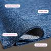 SAFAVIEH Washable Rug Outdoor Courtyard Collection – 10′ x 14′, Grey, Non-Shedding & Easy Cleaning, Ideal for Patio, Backyard, Mudroom (CY8520-36811)(Navy/Navy)