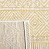 SAFAVIEH Washable Rug Outdoor Courtyard Collection – 5’3″ x 7’7″, Black & Grey, Non-Shedding & Easy Cleaning, Ideal for Patio, Backyard, Mudroom (CY8196-37612)(Beige/Gold)
