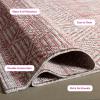 SAFAVIEH Washable Rug Outdoor Courtyard Collection – 5’3″ x 7’7″, Black & Grey, Non-Shedding & Easy Cleaning, Ideal for Patio, Backyard, Mudroom (CY8196-37612)(Beige/Rust)