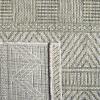 SAFAVIEH Washable Rug Outdoor Courtyard Collection – 5’3″ x 7’7″, Black & Grey, Non-Shedding & Easy Cleaning, Ideal for Patio, Backyard, Mudroom (CY8196-37612)(Grey/Olive Green)
