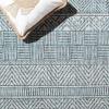 SAFAVIEH Washable Rug Outdoor Courtyard Collection – 5’3″ x 7’7″, Black & Grey, Non-Shedding & Easy Cleaning, Ideal for Patio, Backyard, Mudroom (CY8196-37612)(Grey/Teal)