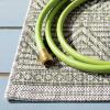 SAFAVIEH Washable Rug Outdoor Courtyard Collection – 5’3″ x 7’7″, Black & Grey, Non-Shedding & Easy Cleaning, Ideal for Patio, Backyard, Mudroom (CY8196-37612)(Grey/Olive Green)