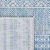 SAFAVIEH Washable Rug Outdoor Courtyard Collection – 5’3″ x 7’7″, Black & Grey, Non-Shedding & Easy Cleaning, Ideal for Patio, Backyard, Mudroom (CY8196-37612)(Grey/Navy)