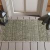SAFAVIEH Washable Rug Outdoor Courtyard Collection – 5’3″ x 7’7″, Black & Grey, Non-Shedding & Easy Cleaning, Ideal for Patio, Backyard, Mudroom (CY8196-37612)(Grey/Olive Green)
