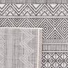 SAFAVIEH Washable Rug Outdoor Courtyard Collection – 5’3″ x 7’7″, Black & Grey, Non-Shedding & Easy Cleaning, Ideal for Patio, Backyard, Mudroom (CY8196-37612)(Ivory/Black)