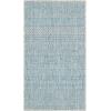 SAFAVIEH Washable Rug Outdoor Courtyard Collection – 5’3″ x 7’7″, Black & Grey, Non-Shedding & Easy Cleaning, Ideal for Patio, Backyard, Mudroom (CY8196-37612)(Light Grey/Aqua)