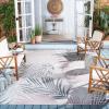 SAFAVIEH Washable Rug Outdoor Courtyard Collection – 5’5″ x 7’7″, Ivory & Pink, Non-Shedding & Easy Cleaning, Ideal for Patio, Backyard, Mudroom (CY8837-56212)(Ivory/Pink)