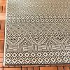 SAFAVIEH Washable Rug Outdoor Courtyard Collection – 8′ x 10′, Beige & Red, Non-Shedding & Easy Cleaning, Ideal for Patio, Backyard, Mudroom, DIning Space (CY6235-23812)(Beige/Black)
