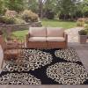 SAFAVIEH Washable Rug Outdoor Courtyard Collection – 8′ x 10′, Black & Beige, Non-Shedding & Easy Cleaning, Ideal for Patio, Backyard, Mudroom (CYS6008-256)(Black/Beige)