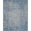SAFAVIEH Washable Rug Outdoor Courtyard Collection – 8′ x 10′, Navy & Grey, Non-Shedding & Easy Cleaning, Ideal for Patio, Backyard, Mudroom (CYS8671-368)