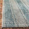 SAFAVIEH Washable Rug Outdoor Courtyard Collection – 8′ x 11′, Light Grey & Blue, Non-Shedding & Easy Cleaning, Ideal for Patio, Backyard, Mudroom (CY8736-36812)(Light Grey/Teal)