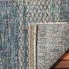 SAFAVIEH Washable Rug Outdoor Courtyard Collection – 8′ x 11′, Light Grey & Blue, Non-Shedding & Easy Cleaning, Ideal for Patio, Backyard, Mudroom (CY8736-36812)(Light Grey/Teal)