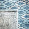 SAFAVIEH Washable Rug Outdoor Courtyard Collection – 9′ x 12′, Navy & Grey, Non-Shedding & Easy Cleaning, Ideal for Patio, Backyard, Mudroom (CY8531-36821)(Navy/Grey)