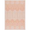 SAFAVIEH Washable Rug Outdoor Milos Collection – 5′ x 7’6″, Turquoise & Ivory, Non-Shedding & Easy to Clean, Ideal for Patio, Backyard, Mudroom (MLO104K)(Rust/Ivory)