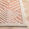 SAFAVIEH Washable Rug Outdoor Milos Collection – 5′ x 7’6″, Turquoise & Ivory, Non-Shedding & Easy to Clean, Ideal for Patio, Backyard, Mudroom (MLO104K)(Rust/Ivory)
