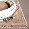 SAFAVIEH Washable Rug Outdoor Retreat Collection – 5’3″ x 7’6″, Natural & Black, Non-Shedding & Easy to Clean, Ideal for Patio, Backyard, Mudroom (RTE256B)(Natural/Black)