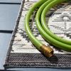 SAFAVIEH Washable Rug Outdoor Sunrise Collection – 8′ x 10′, Grey & Beige Black, Non-Shedding & Easy to Clean, Ideal for Patio, Backyard, Mudroom (SUN629F)(Grey/Beige Black)