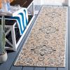 SAFAVIEH Washable Rug Outdoor Sunrise Collection – 8′ x 10′, Grey & Beige Black, Non-Shedding & Easy to Clean, Ideal for Patio, Backyard, Mudroom (SUN696F)(Grey/Beige Black)
