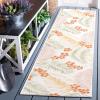 SAFAVIEH Washable Rug Outdoor Sunrise Collection – 8′ x 10′, Ivory & Blue Gold, Non-Shedding & Easy to Clean, Ideal for Patio, Backyard, Mudroom (SUN675A)(Ivory/Rust Sage)