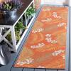 SAFAVIEH Washable Rug Outdoor Sunrise Collection – 8′ x 10′, Ivory & Blue Gold, Non-Shedding & Easy to Clean, Ideal for Patio, Backyard, Mudroom (SUN675A)(Ivory/Rust Sage)