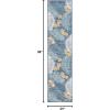 SAFAVIEH Washable Rug Outdoor Sunrise Collection – 8′ x 10′, Ivory & Blue Gold, Non-Shedding & Easy to Clean, Ideal for Patio, Backyard, Mudroom (SUN675A)(Ivory/Blue Gold)