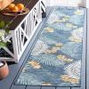 SAFAVIEH Washable Rug Outdoor Sunrise Collection – 8′ x 10′, Ivory & Blue Gold, Non-Shedding & Easy to Clean, Ideal for Patio, Backyard, Mudroom (SUN675A)(Ivory/Blue Gold)