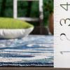 SAFAVIEH Washable Rug Outdoor Sunrise Collection – 8′ x 10′, Ivory & Rust Blue, Non-Shedding & Easy to Clean, Ideal for Patio, Backyard, Mudroom (SUN671C)(Ivory/Blue Grey)