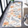 SAFAVIEH Washable Rug Outdoor Sunrise Collection – 8′ x 10′, Ivory & Rust Blue, Non-Shedding & Easy to Clean, Ideal for Patio, Backyard, Mudroom (SUN671C)(Ivory/Rust Blue)