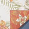 SAFAVIEH Washable Rug Outdoor Sunrise Collection – 8′ x 10′, Ivory & Rust Blue, Non-Shedding & Easy to Clean, Ideal for Patio, Backyard, Mudroom (SUN671C)(Ivory/Rust Sage)