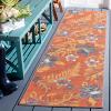 SAFAVIEH Washable Rug Outdoor Sunrise Collection – 8′ x 10′, Ivory & Rust Blue, Non-Shedding & Easy to Clean, Ideal for Patio, Backyard, Mudroom (SUN671C)(Ivory/Rust Blue)