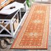 SAFAVIEH Washable Rug Outdoor Sunrise Collection – 8′ x 10′, Ivory & Rust Sage, Non-Shedding & Easy to Clean, Ideal for Patio, Backyard, Mudroom (SUN620A)(Ivory/Rust Sage)