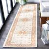 SAFAVIEH Washable Rug Outdoor Sunrise Collection – 8′ x 10′, Ivory & Rust Sage, Non-Shedding & Easy to Clean, Ideal for Patio, Backyard, Mudroom (SUN620A)(Ivory/Rust Sage)