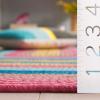 Safavieh Washable Rug Outdoor Braided Collection – 5′ x 8′ Oval, Pink & Blue, Handmade & Reversible, Non-Shedding & Easy to Clean, Ideal for Patio, Backyard, Mudroom (BRD327U)(Pink/Blue)