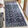 SAFAVIEH Area Rug 8×10 – Adirondack Collection – Large – Navy & Silver, Moroccan Boho Tribal Design, Non-Shedding & Easy Cleaning, Ideal for Living Room, Bedroom, Office, Dining Space (ADR208N)(Navy/Silver)