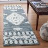 SAFAVIEH Area Rug 8×10 – Aspen Collection – Large – Rust & Ivory, Handmade Wool, Moroccan Boho Tribal Design, Ideal for Living Room, Bedroom, Office, Dining Space (APN550P)(Dark Grey/Ivory)