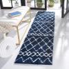 SAFAVIEH Area Rug 8×10 – Berber Shag Collection – Large – Navy & Ivory, Moroccan Design, Non-Shedding & Easy Cleaning, Plush Thick Pile, Ideal for Living Room, Bedroom, Dining Space (BER165N)(Navy/Ivory)