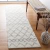 SAFAVIEH Area Rug 8×10 – Berber Shag Collection – Large – Navy & Ivory, Moroccan Design, Non-Shedding & Easy Cleaning, Plush Thick Pile, Ideal for Living Room, Bedroom, Dining Space (BER165N)(Ivory/Light Grey)