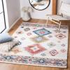 SAFAVIEH Area Rug 8×10 – Calista Shag Collection – Large – Ivory & Blue, Non-Shedding & Easy Cleaning, Ultra Plush Thick Pile, Ideal for Living Room, Bedroom, Dining Space (CAL142A)(Ivory/Blue)