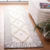 SAFAVIEH Area Rug 8×10 – Casablanca Collection – Large – Ivory & Black, Handmade Wool, Moroccan Boho Trellis Design, Ideal for Living Room, Bedroom, Dining Space (CSB987A)(Ivory/Black)