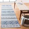 SAFAVIEH Area Rug 8×10 – Classic Vintage Collection – Large – Grey, Handmade, Moroccan Boho Design, Ideal for Living Room, Bedroom, Office, Dining Space (CLV717F)(Blue)