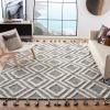 SAFAVIEH Area Rug 8×10 – Kenya Collection – Large – Black & Ivory, Handmade Wool, Moroccan Tassel Design, Ideal for Living Room, Bedroom, Dining Space (KNY331Z)(Black/Ivory)