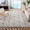 SAFAVIEH Area Rug 8×10 – Kenya Collection – Large – Black & Ivory, Handmade Wool, Moroccan Tassel Design, Ideal for Living Room, Bedroom, Dining Space (KNY331Z)(Brown/Ivory)