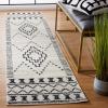SAFAVIEH Area Rug 8×10 – Tulum Collection – Large – Black & Ivory, Moroccan Boho Tribal Design, Non-Shedding & Easy to Clean, Ideal for Living Room, Bedroom, Dining Space (TUL646Z)(Black/Ivory)