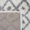 SAFAVIEH Berber Fringe Shag Collection Area Rug – 5′ x 7′, Cream & Dark Grey, Moroccan Design, Non-Shedding & Easy Care, 1.2-inch Thick Ideal for High Traffic Areas in Living Room, Bedroom (BFG540A)(Cream/Dark Grey)