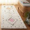 SAFAVIEH Casablanca Collection Area Rug – 4′ x 6′, Ivory/Pink, Geometric Design, Plush 1.8 Inch Thick Ideal for High Traffic Areas in Living Room, Bedroom, Dining (CSB920A)(Ivory/Pink)